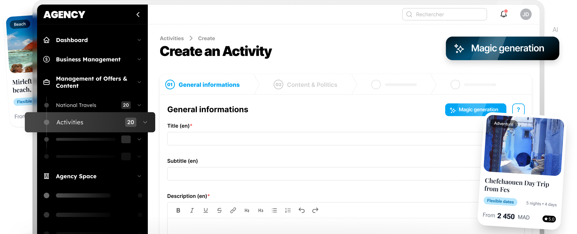 Tourism Management Platform